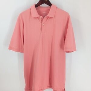 L.L. Bean Traditional‎ Fit Short Sleeve Golf Polo Shirt Salmon Pink Size L Tall